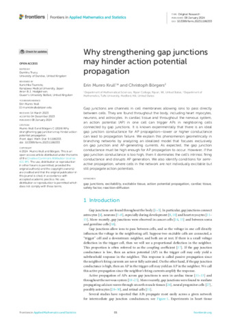 Why strengthening gap junctions may hinder action potential propagation 缩图